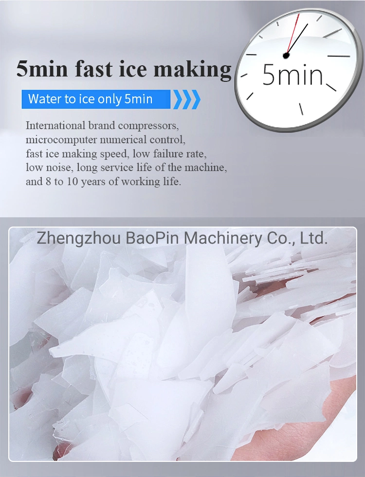 10t High Productivity Commercial Cube Flake Crescent Ice Maker for Research Institute User