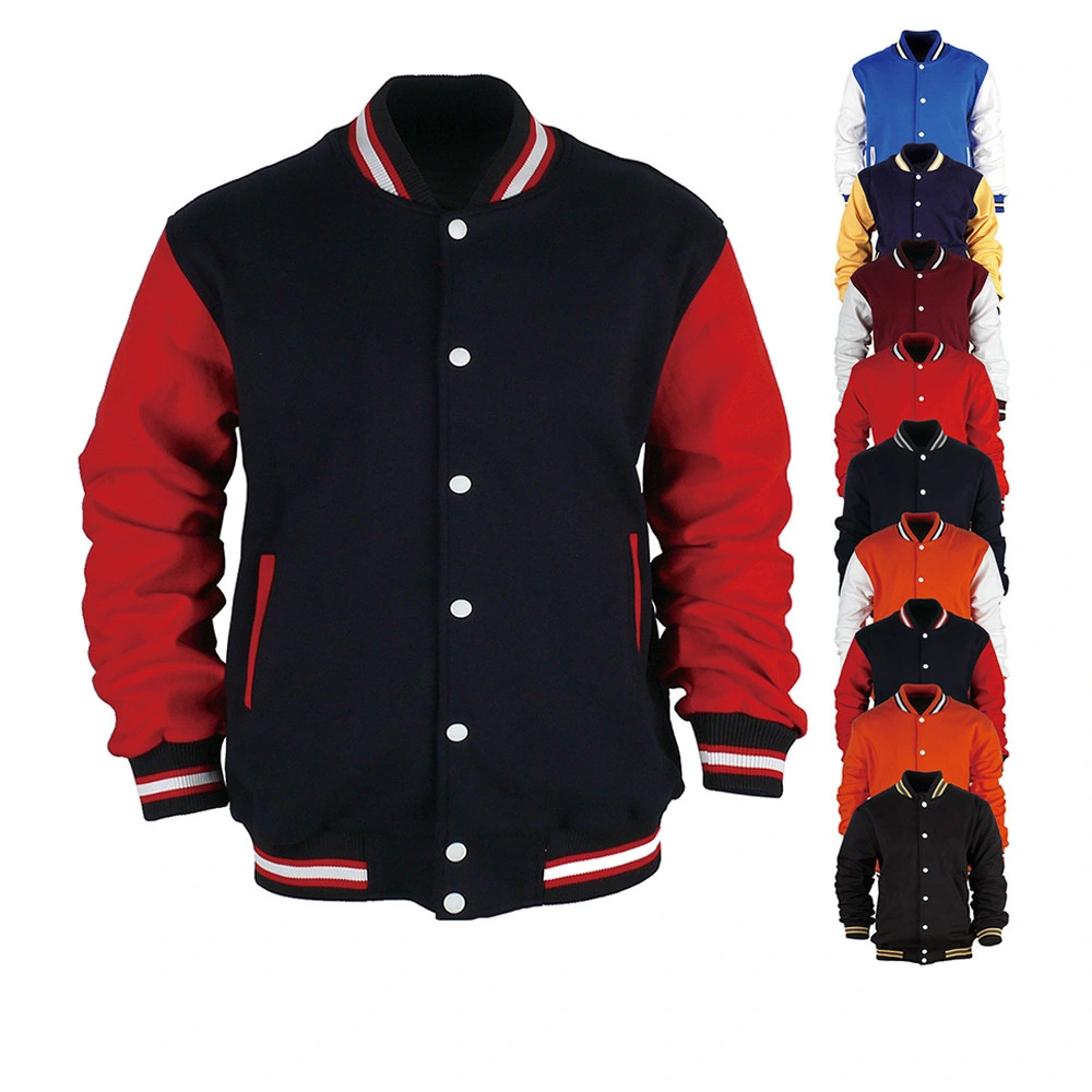 Varsity College Jacket Outdoor Embroidery Streetwear Clothing Garment Letterman Winter Jackets Men Button Pockets Baseball Jackets
