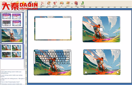 3D Custom Laptop Skin Design Software for Laptop Skin Machine