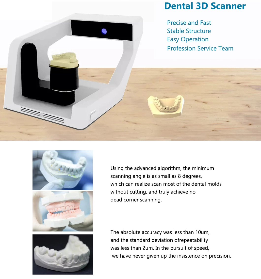 Factory Hot Sale Blue Light Fast Speed CAD Cam Dental Scanner 3D Dental Desktop Scanner in Lab