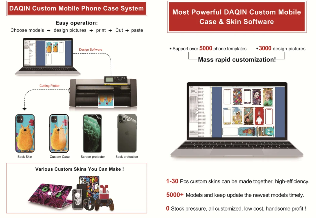 Daqin Custom Mobile Phone Skin Design Software to Sale