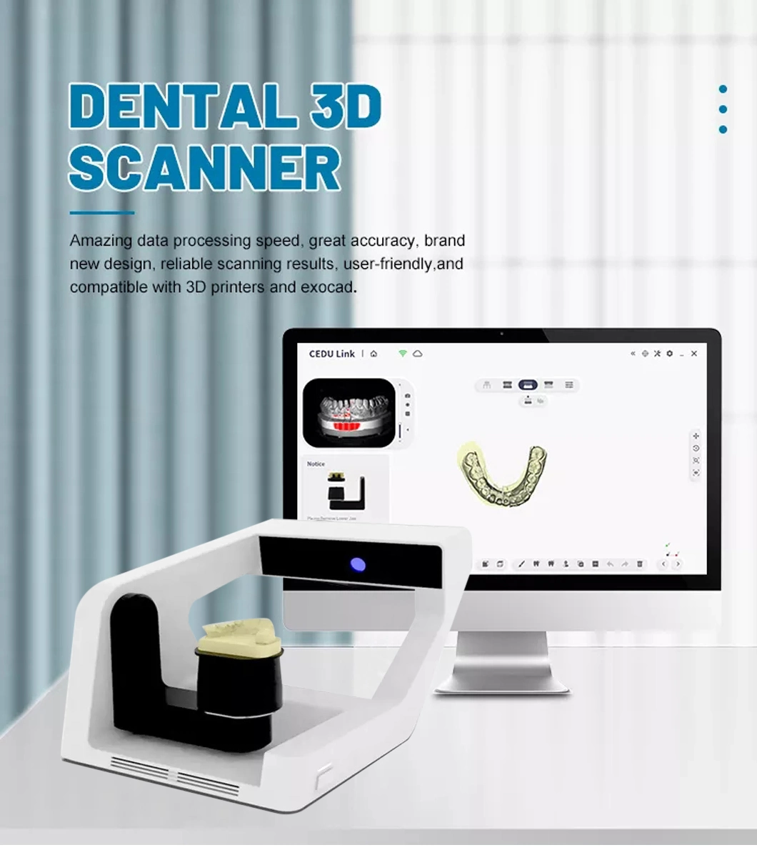Manufacturer Blue Light Fast Speed Good Accuracy CAD Cam Desktop Dental Lab Digital Dental 3D Scanner