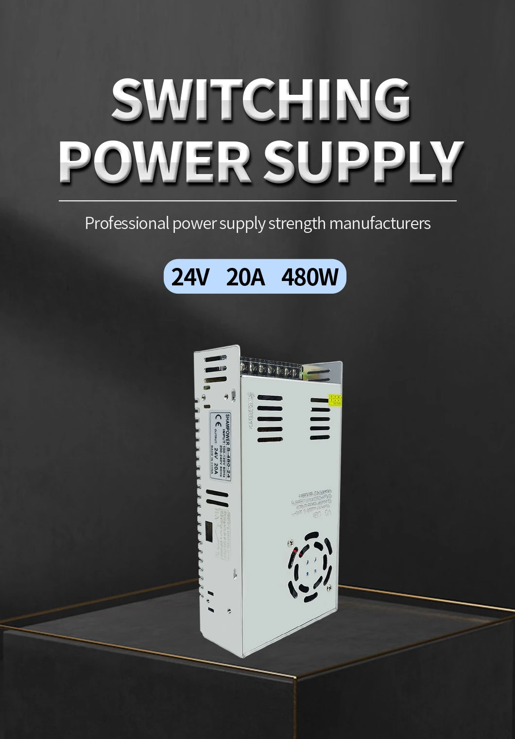 LED SMPS 24V20A 480W Switching Power Supply for LED Light