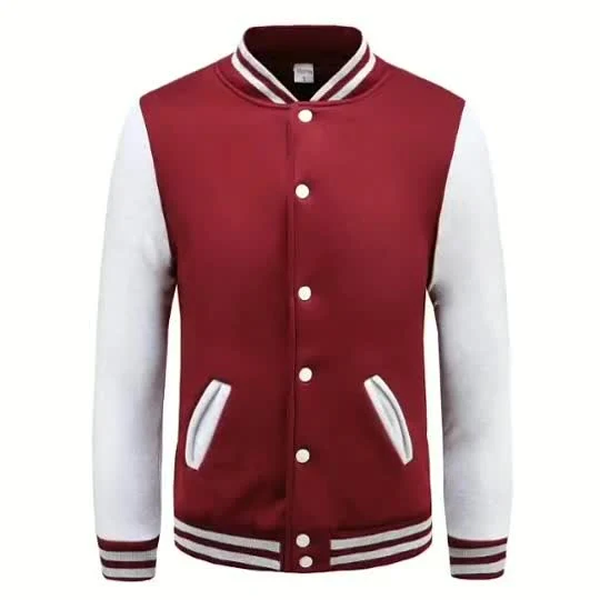 Varsity College Jacket Outdoor Embroidery Streetwear Clothing Garment Letterman Winter Jackets Men Button Pockets Baseball Jackets