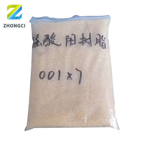Zhongci Food Grade 001*7 Acidic 732 Cation Exchange Resin for Softening Water of Power Plant Electric Standard Hotel Boiler Resin
