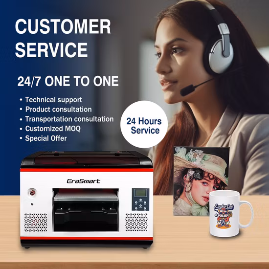 Top Sale A3 UV Inkjet Flatbed Printer for Shirts, Logo, Design, Cup, Phone Case